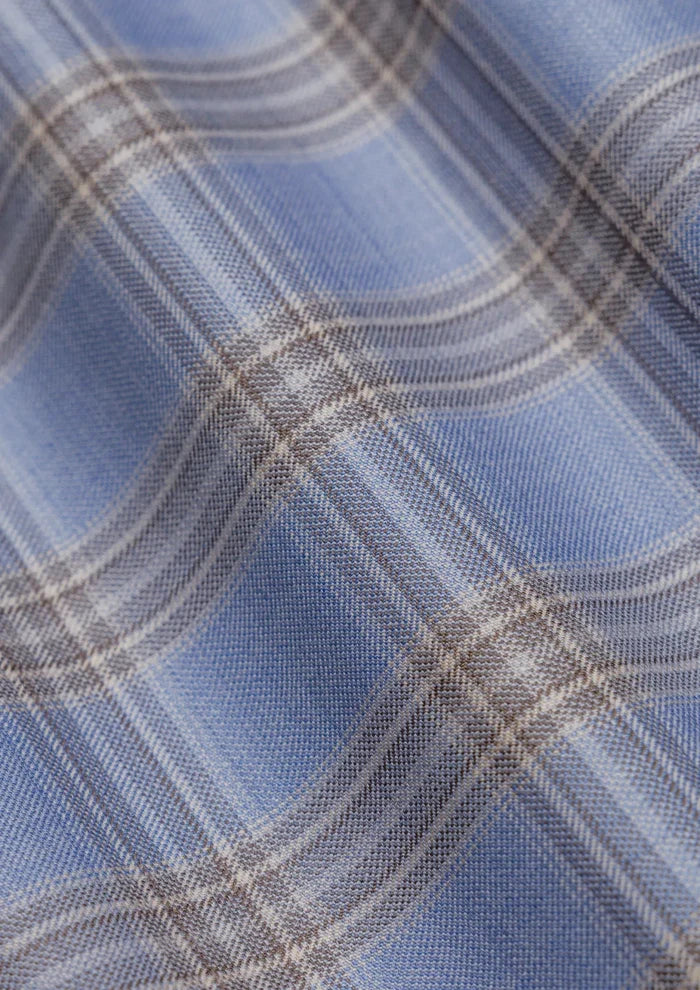 Vista Blue Checked Pants - SARTORO