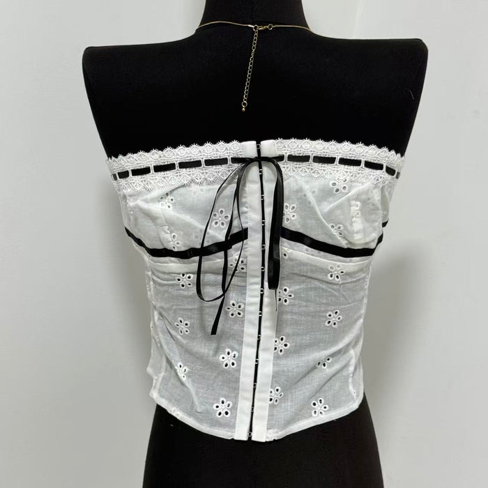 Waist-Cinching Single-Breasted Top