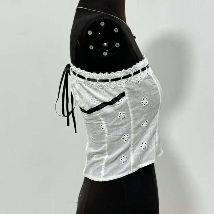 Waist-Cinching Single-Breasted Top