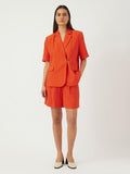 Weston Short Sleeve Blazer (Cherry Tomato)