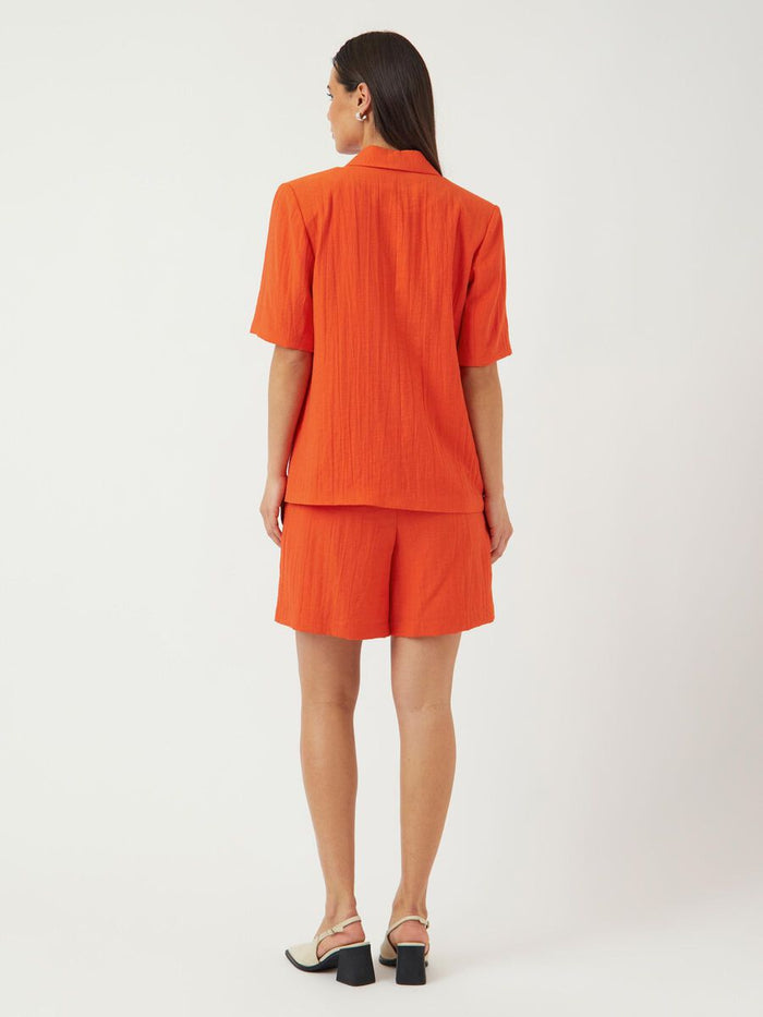 Weston Short Sleeve Blazer (Cherry Tomato)