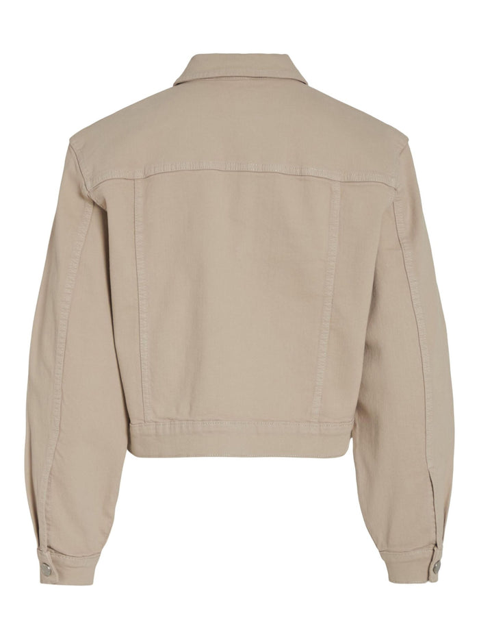 WEYLIE DENIM JACKET (FEATHER GREY/BEIGE)