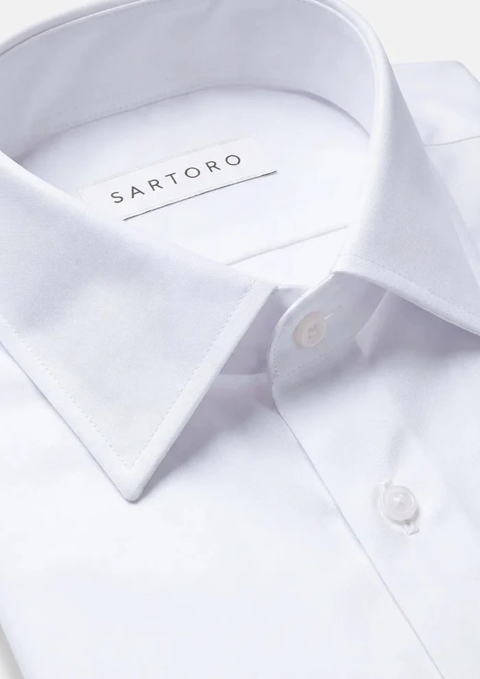 White Egyptian Cotton Shirt - SARTORO