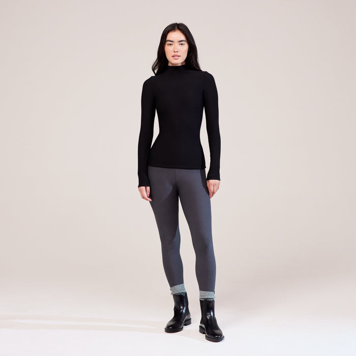 Winter Everyday High Waisted Leggings - Dark Grey