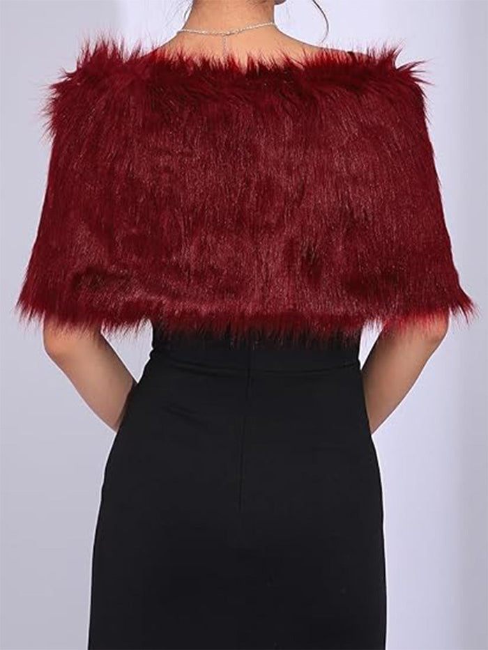 Winter Faux Fur Shawl