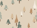 Winter Forest Green Beige - Family Fabrics B.V.