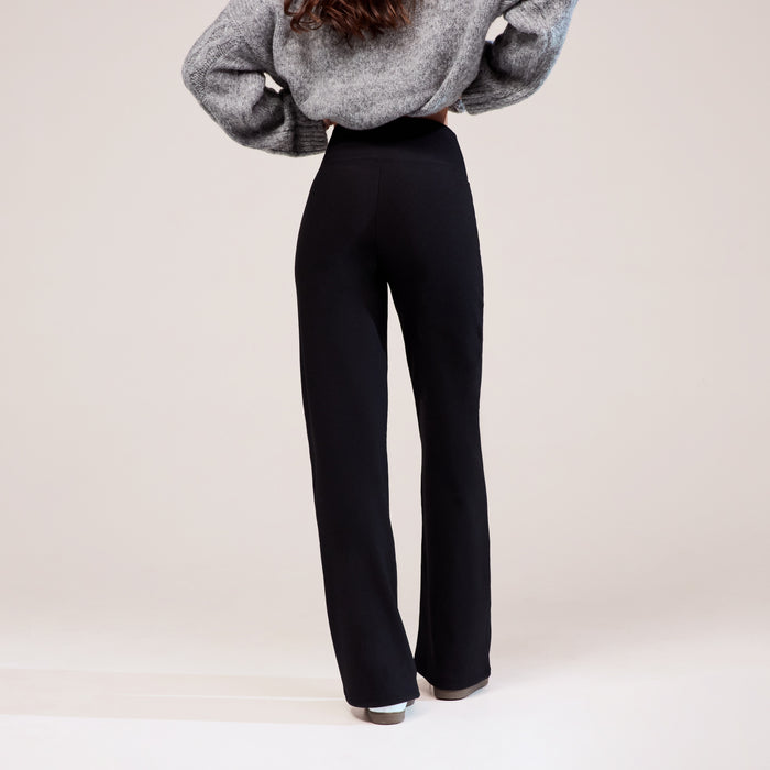 Winter Wide Leg Trousers - Black