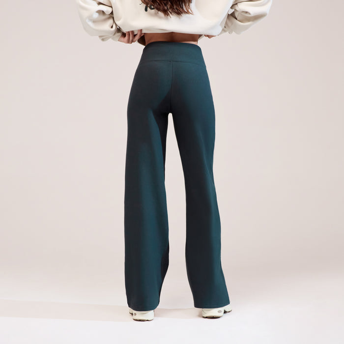 Winter Wide Leg Trousers - Pine