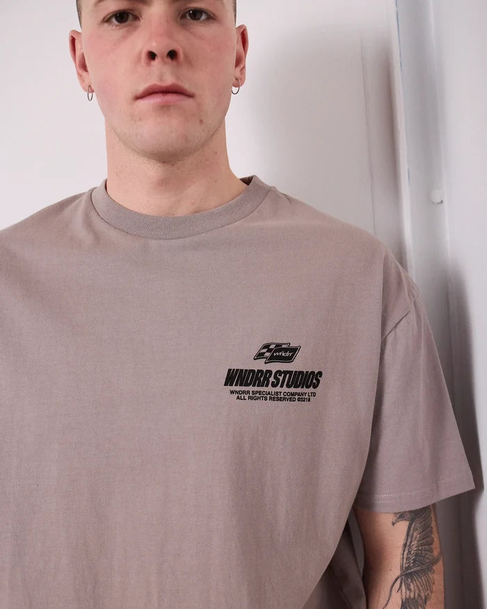 WNDRR Apex Box Fit Tee (Moon Grey)