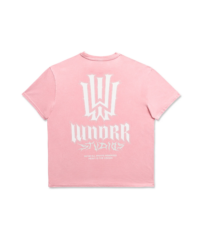 WNDRR Bleach Box Fit Tee (Washed Pink)