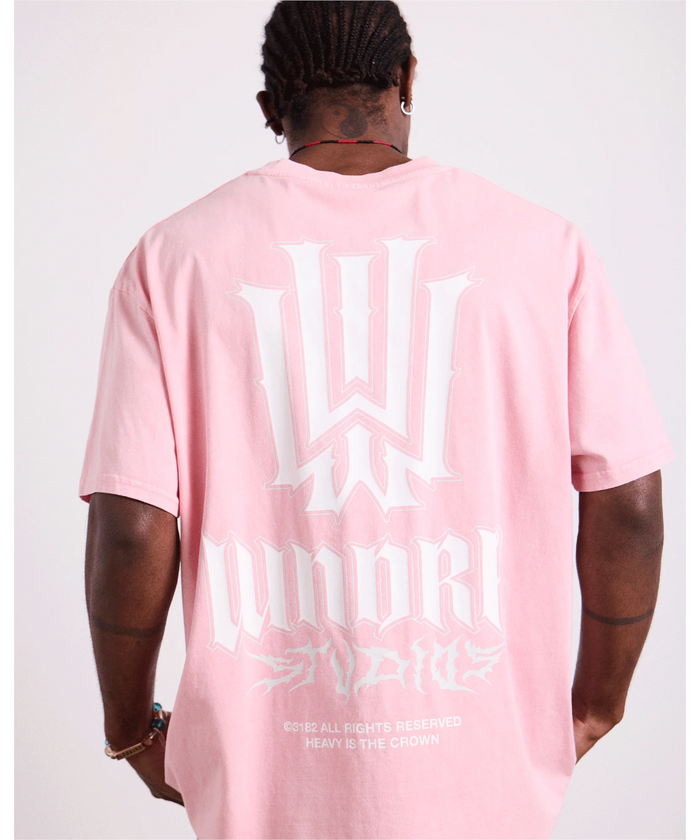 WNDRR Bleach Box Fit Tee (Washed Pink)