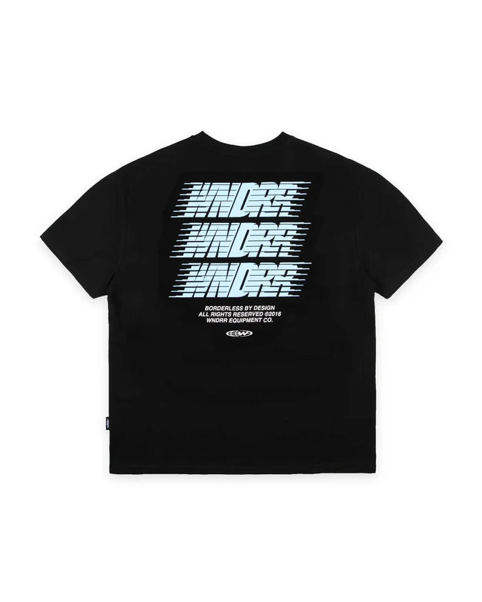 WNDRR Borderless Box Fit Tee (Black/Blue)
