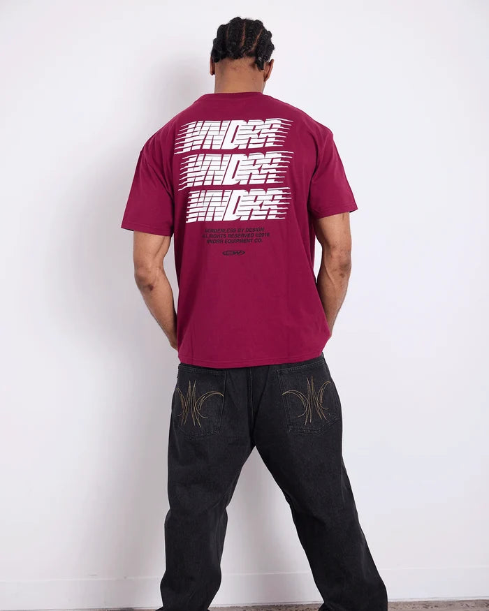 WNDRR Borderless Box Fit Tee (Blood Red)