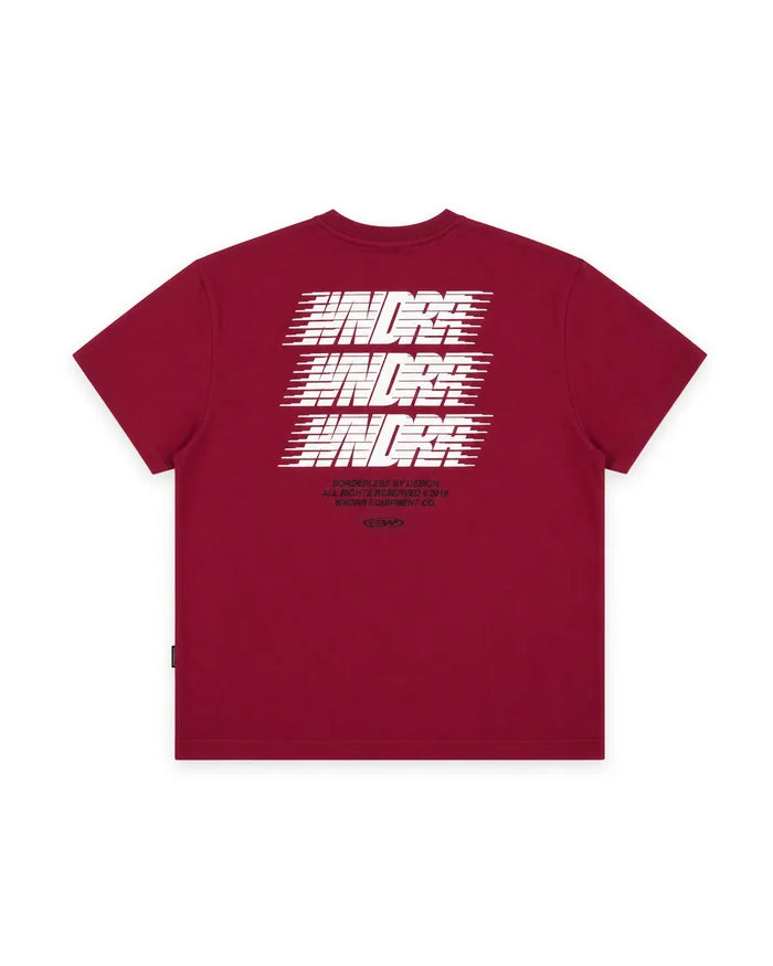 WNDRR Borderless Box Fit Tee (Blood Red)