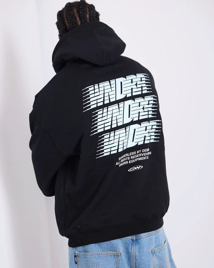 WNDRR Borderless Hood Sweat (Black/Blue)
