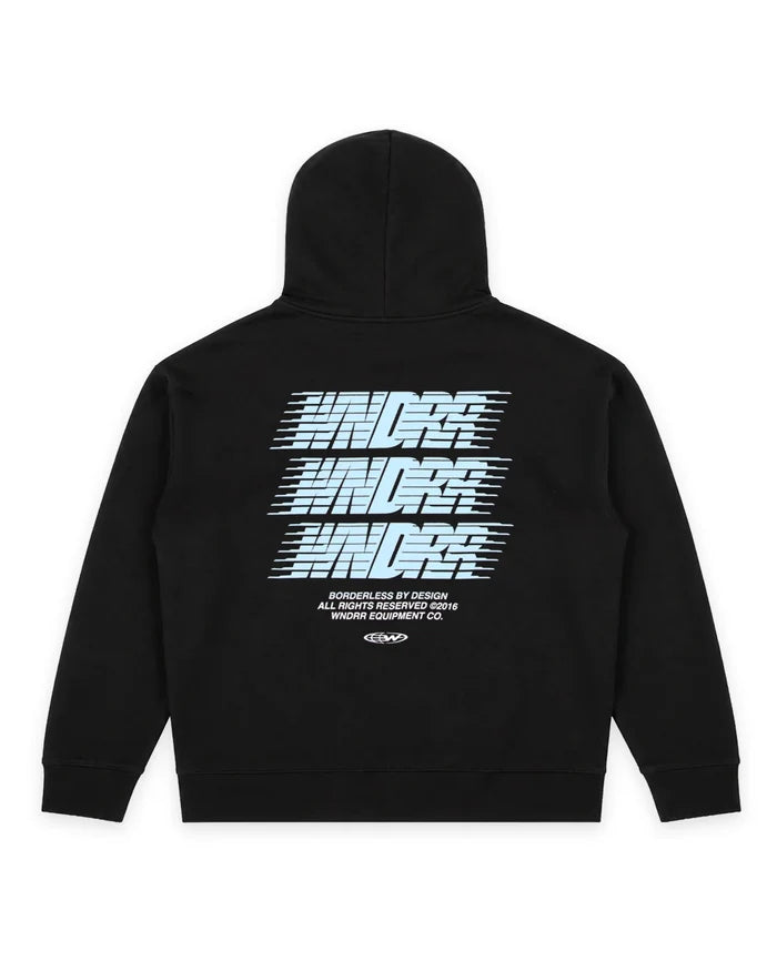 WNDRR Borderless Hood Sweat (Black/Blue)