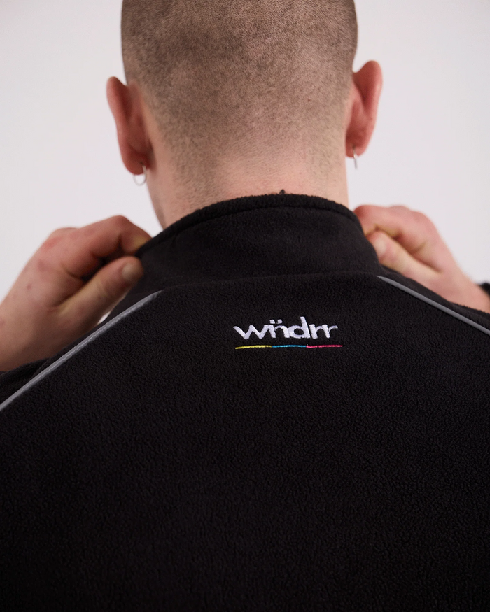 WNDRR Collective 1/4 Zip Polar Fleece (Black)