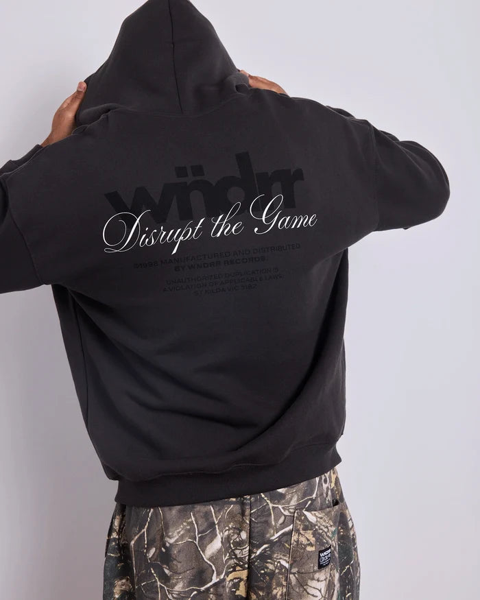 WNDRR Disrupt Zip Hood Sweat (Faded Black)
