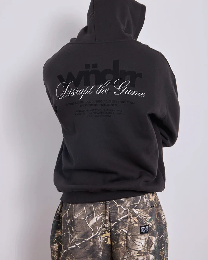 WNDRR Disrupt Zip Hood Sweat (Faded Black)