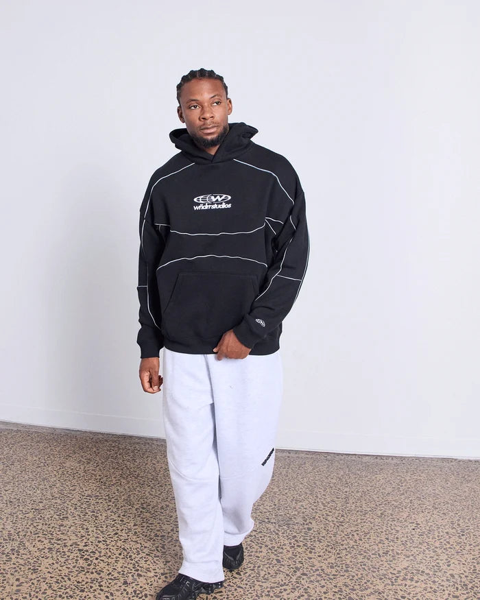 WNDRR Globe Panel Hood Sweat (Black)