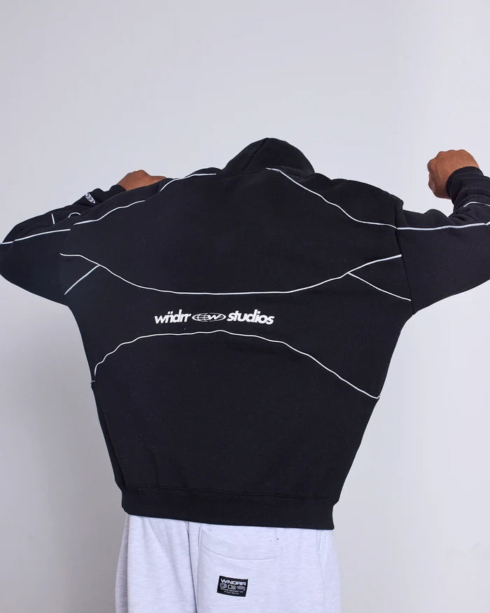 WNDRR Globe Panel Hood Sweat (Black)