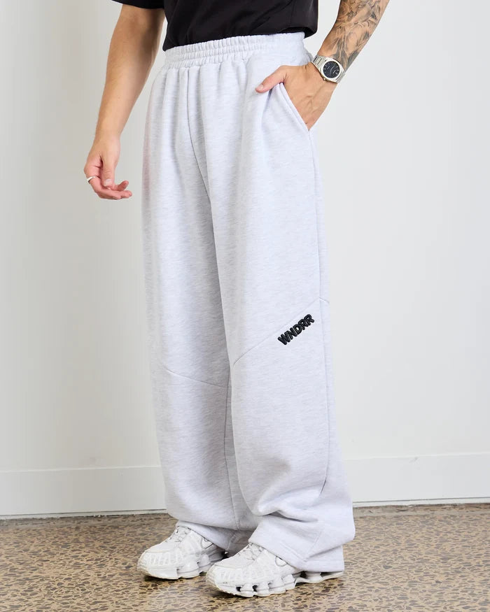 WNDRR Halo Jumbo Trackpants (White Marle)