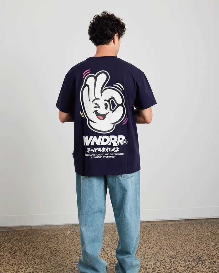 WNDRR I'm Sure Box Fit Tee (Navy)