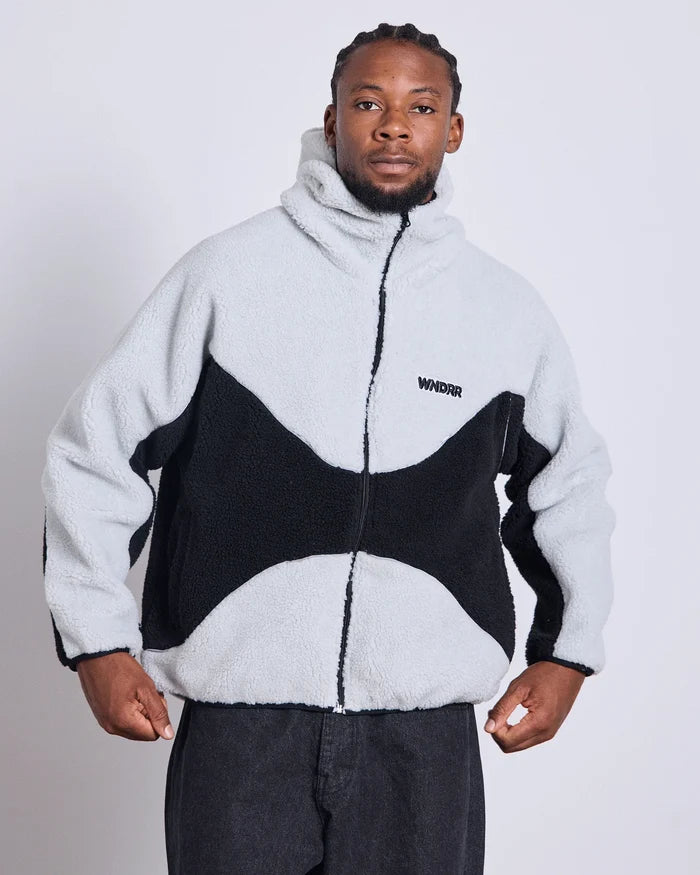 WNDRR Nimbus Fleece Jacket (Oyster/Black)