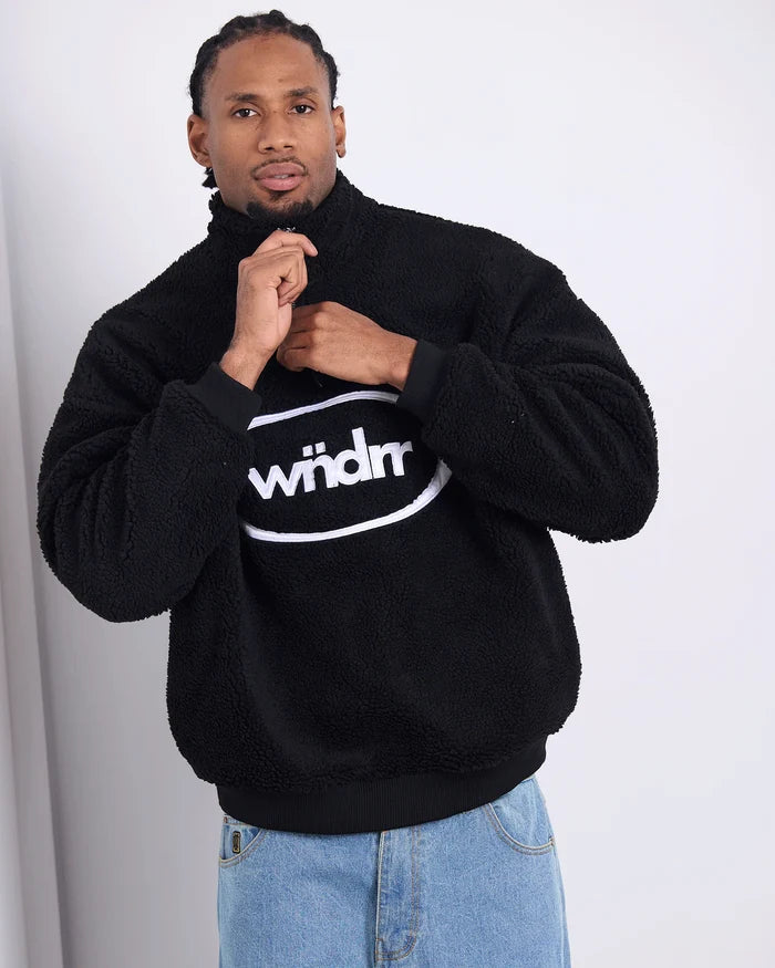 WNDRR Orbit 1/4 Sherpa Sweat (Black)