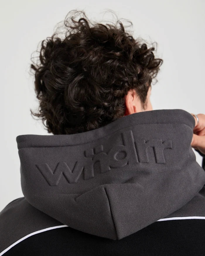 WNDRR Token Panel Hood Sweat (Black/Grey)
