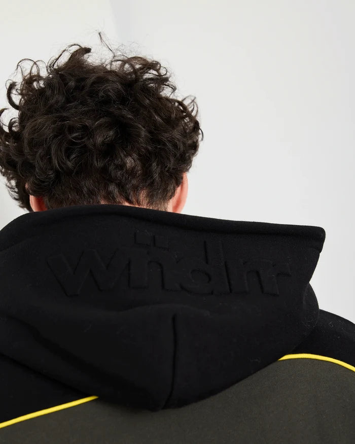 WNDRR Token Panel Hood Sweat (Ink/Black)