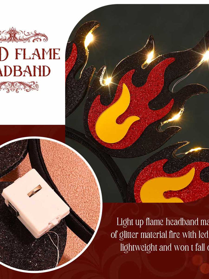 Women's LED Flame Headdress