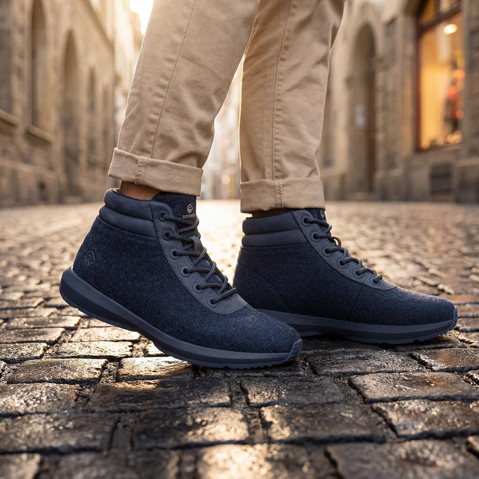 Giesswein Wool Sneaker High Top M - blue 580