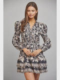 Worth Your While Black Floral Mini Dress