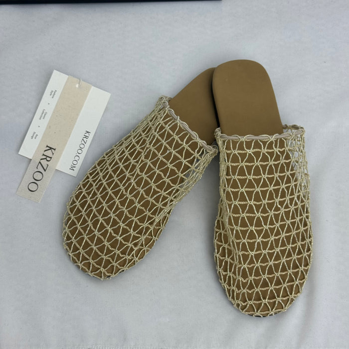 Woven mesh soft-soled slippers
