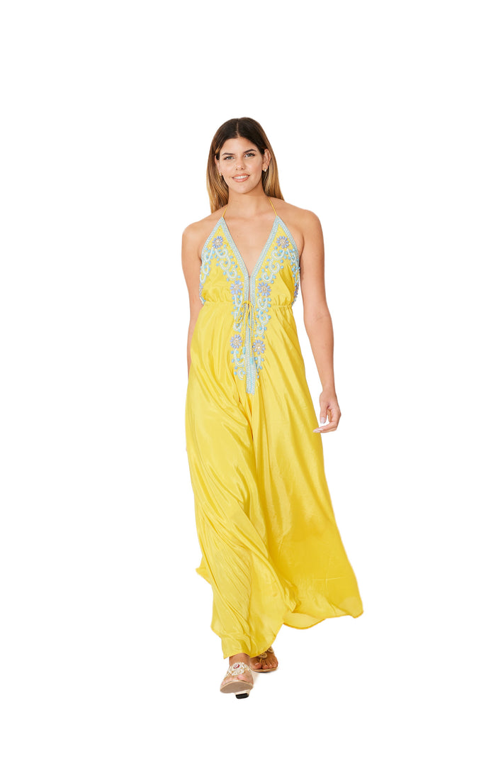 Yellow Embellished Dress