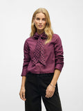 Zane Bow Shirt (Mauve Wine/Black)